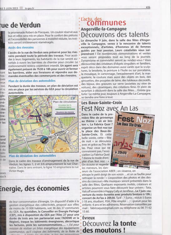 article hebdo- la fabrica quoi - les baux ste croix 