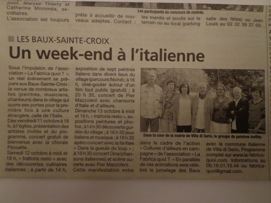 article eure info la fabrica quoi les baux ste croix- italie 