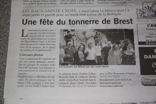 article fete de ton air de brest- la fabrica quoi- les baux sainte croix - juin 2012