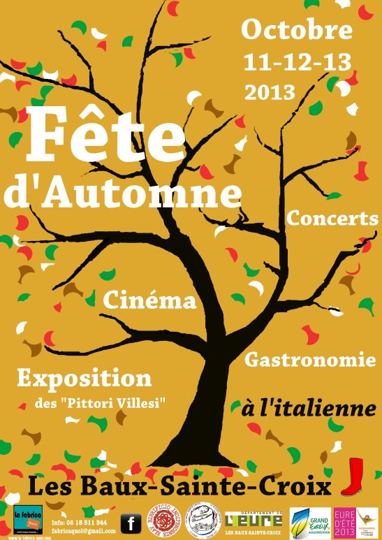 affiche aux couleurs de l'automne et de l'Italie...