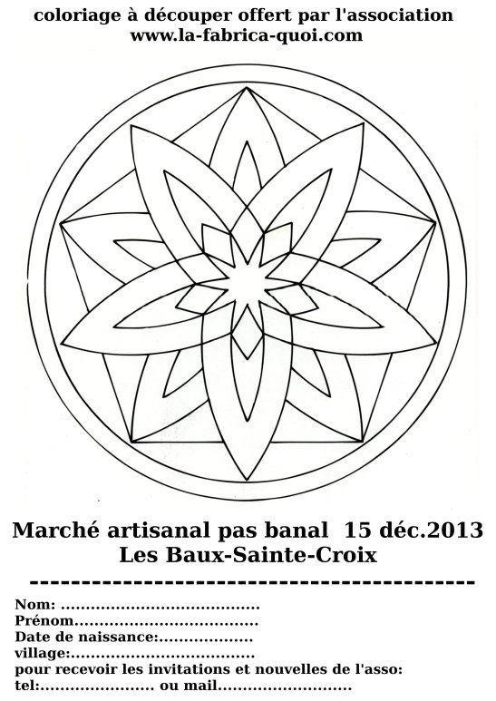 coloriage Noel  4 marché artisanal 2013 la fabrica quoi 