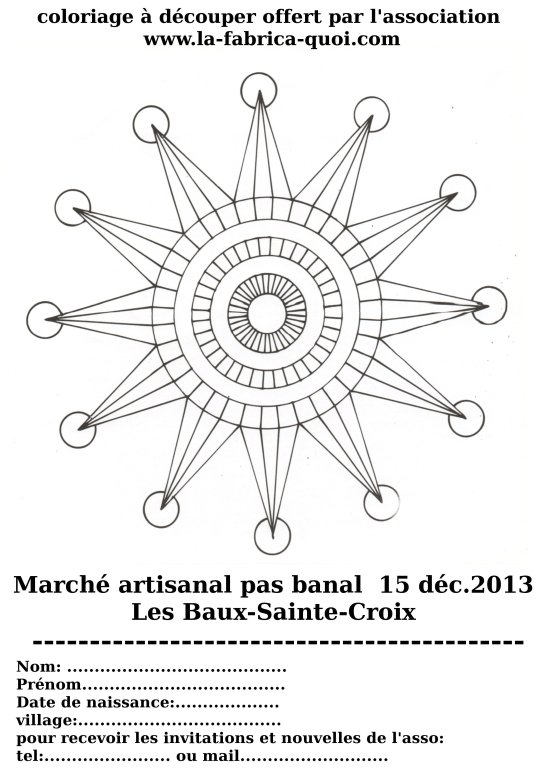 coloriage  Noel 5 marché artisanal 2013 la fabrica quoi 