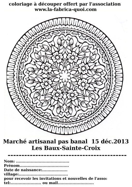 coloriage  Noel 7 marché artisanal 2013 la fabrica quoi 