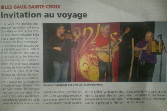 article Eure Info Bella Ciao2 2015